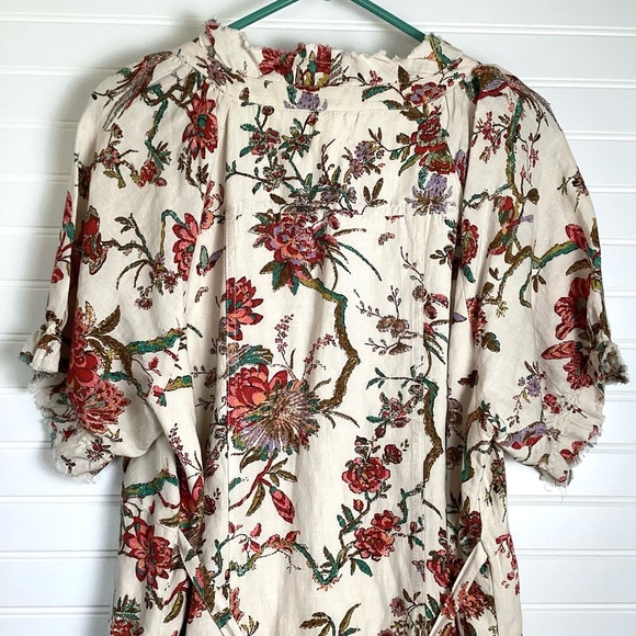 Anthropologie  Pilcro NWT Ruffle-Collar Button-down Dress Floral Plus Size16W - Picture 11 of 15